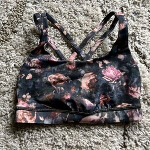 Floral Cross-Back Sports Bra size 4